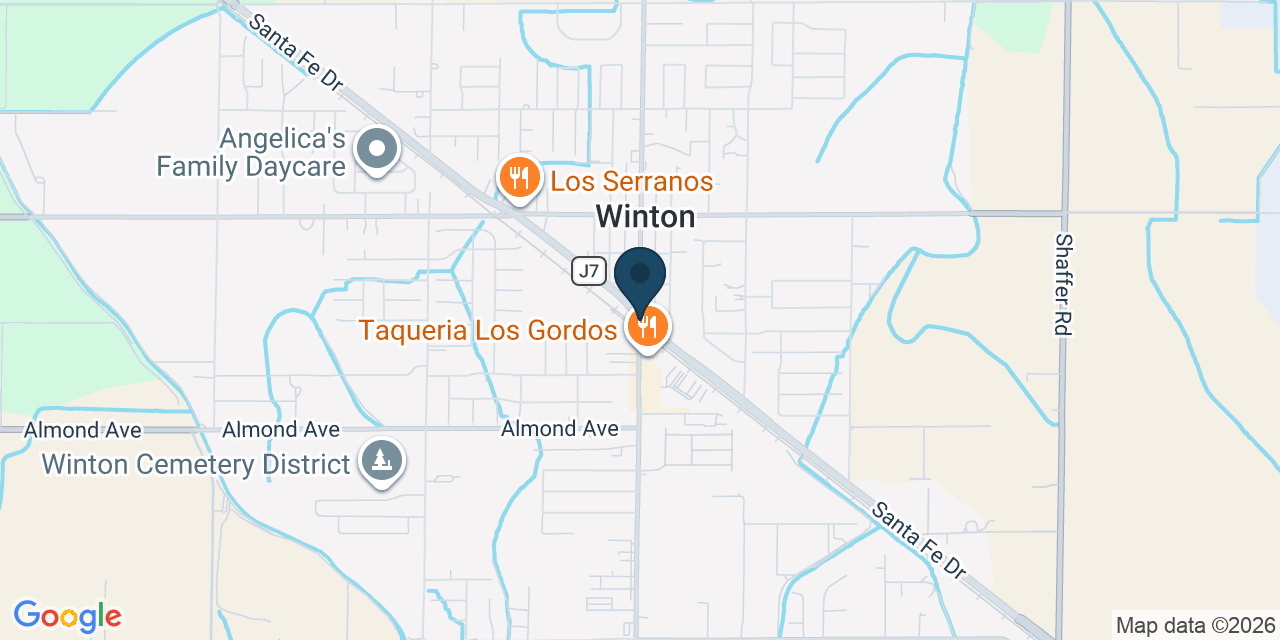 Map showing Winton, Merced County, CA