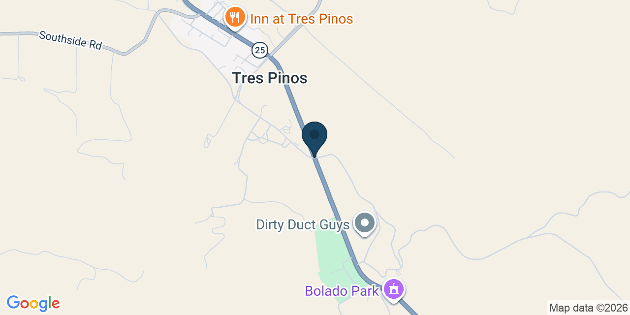 Map showing Tres Pinos, San Benito County, CA