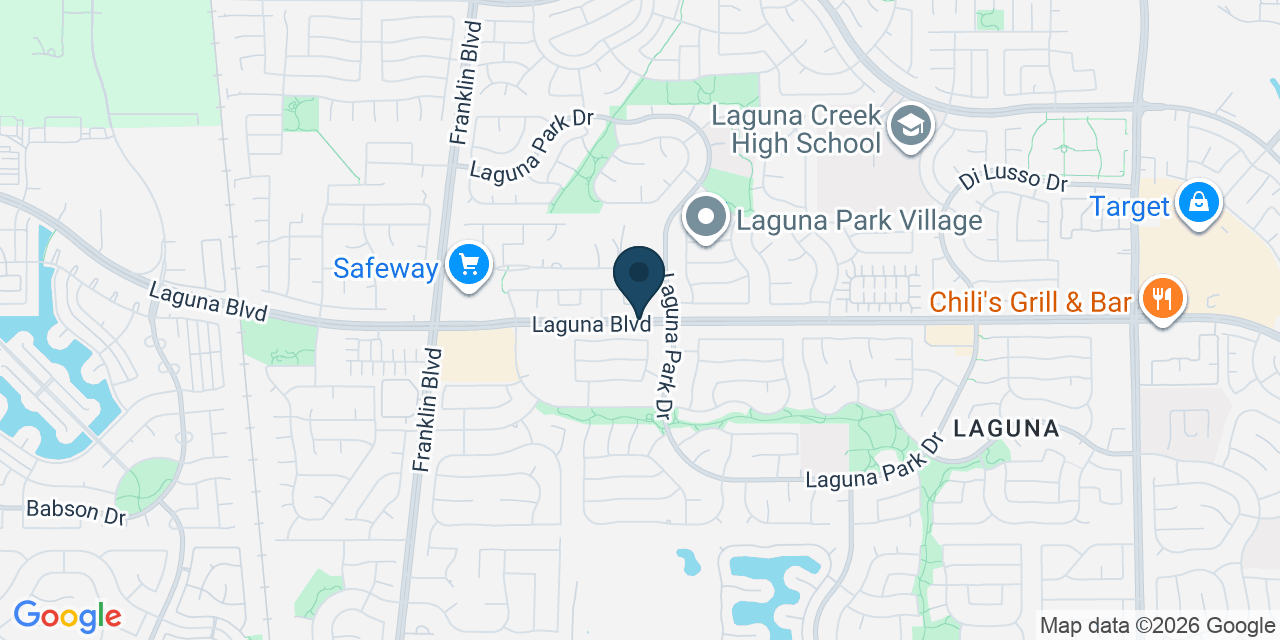 Map showing Elk Grove, Sacramento County, CA