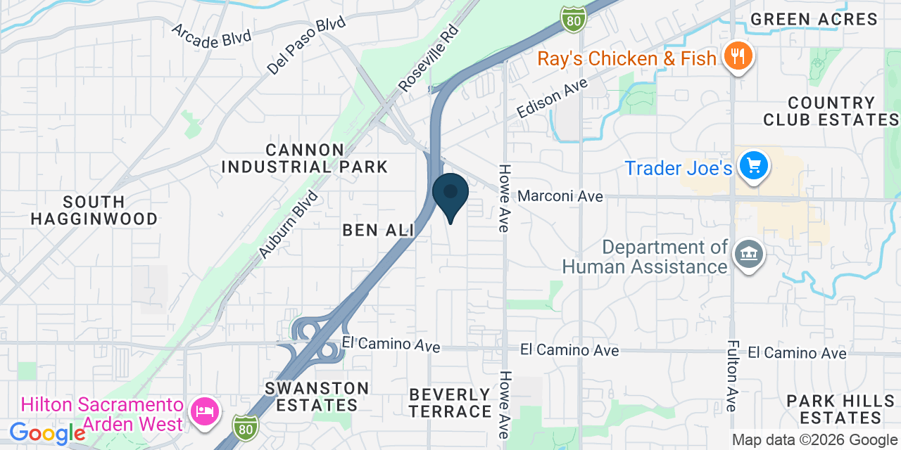 Map showing Arden-Arcade, Sacramento County, CA