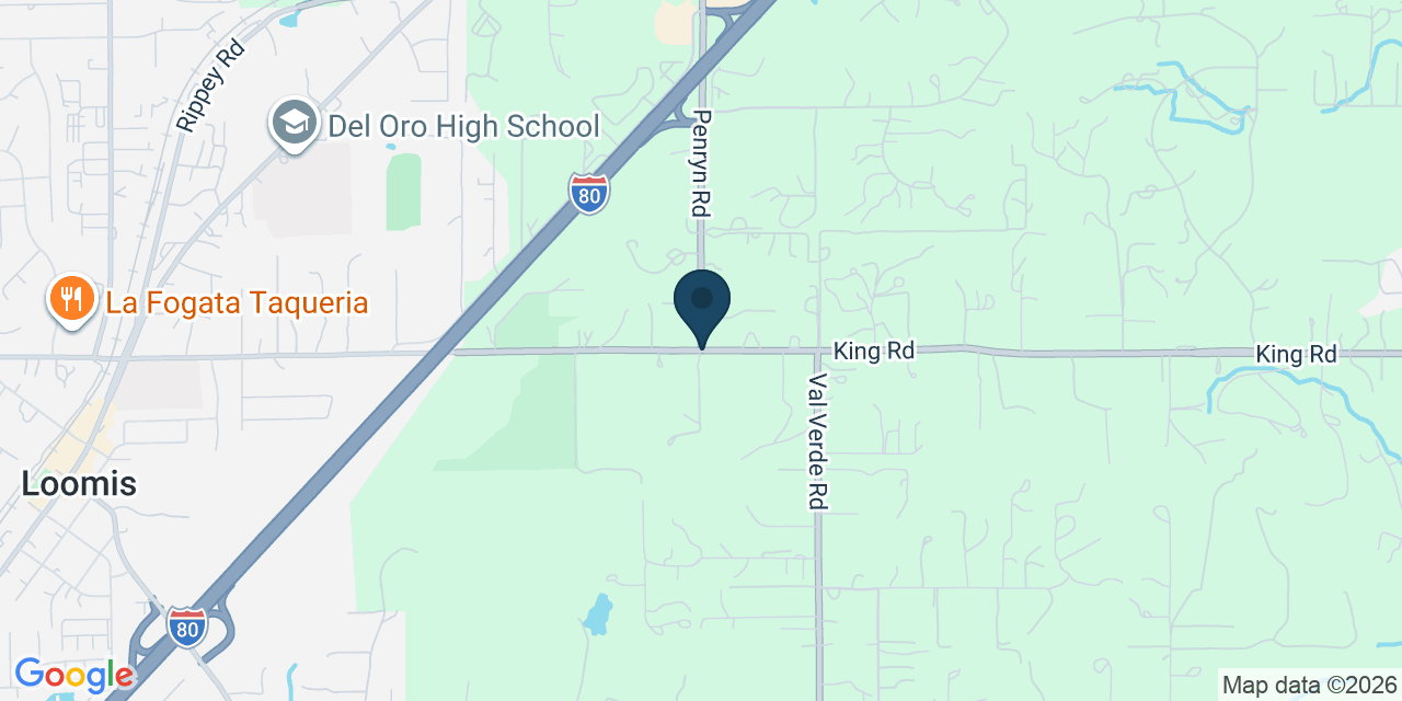 Map showing Placer County, CA