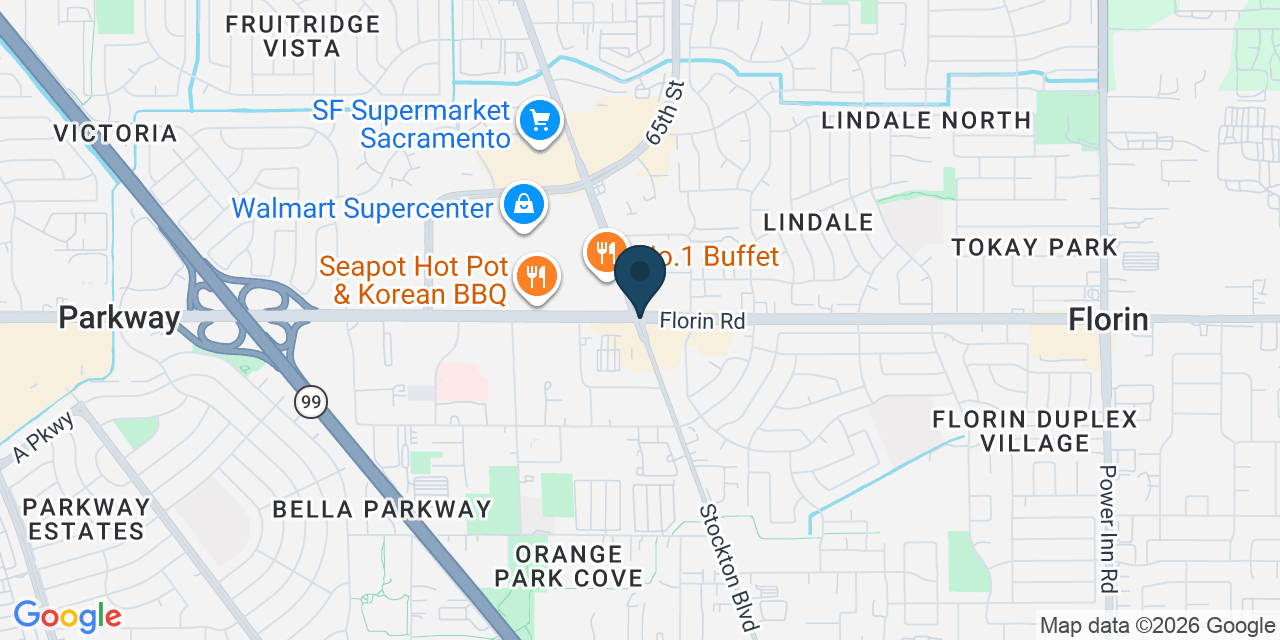 Map showing Florin, Sacramento County, CA