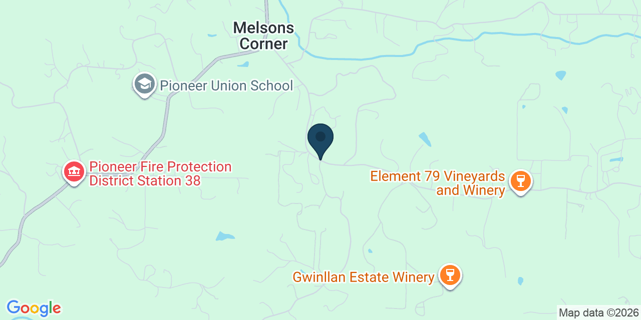 Map showing El Dorado County, CA