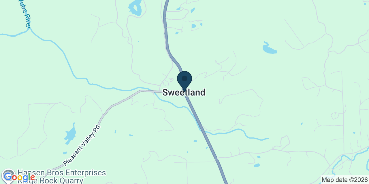 Map showing Nevada County, CA