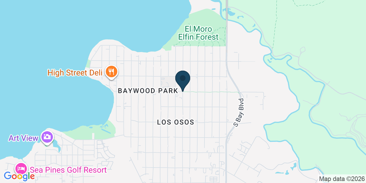 Map showing Baywood-Los Osos, San Luis Obispo County, CA