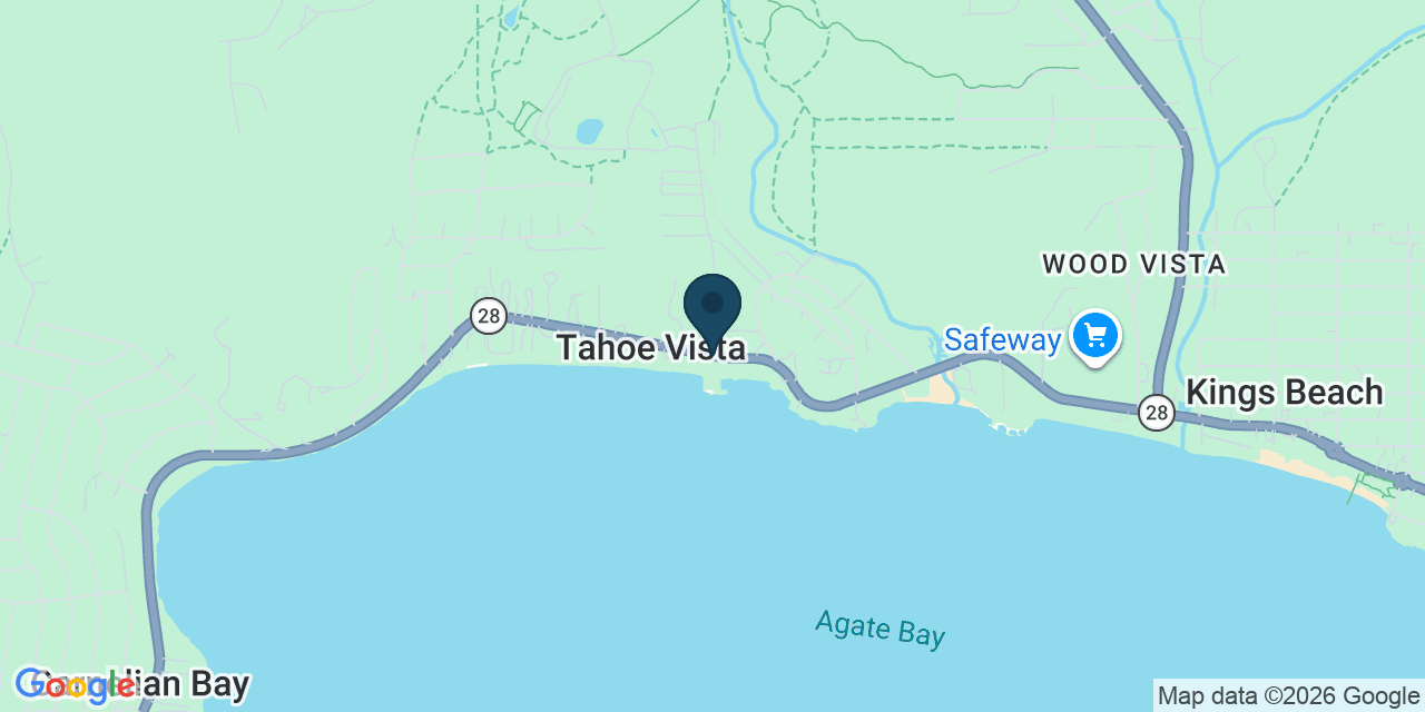 Map showing Tahoe Vista, Placer County, CA