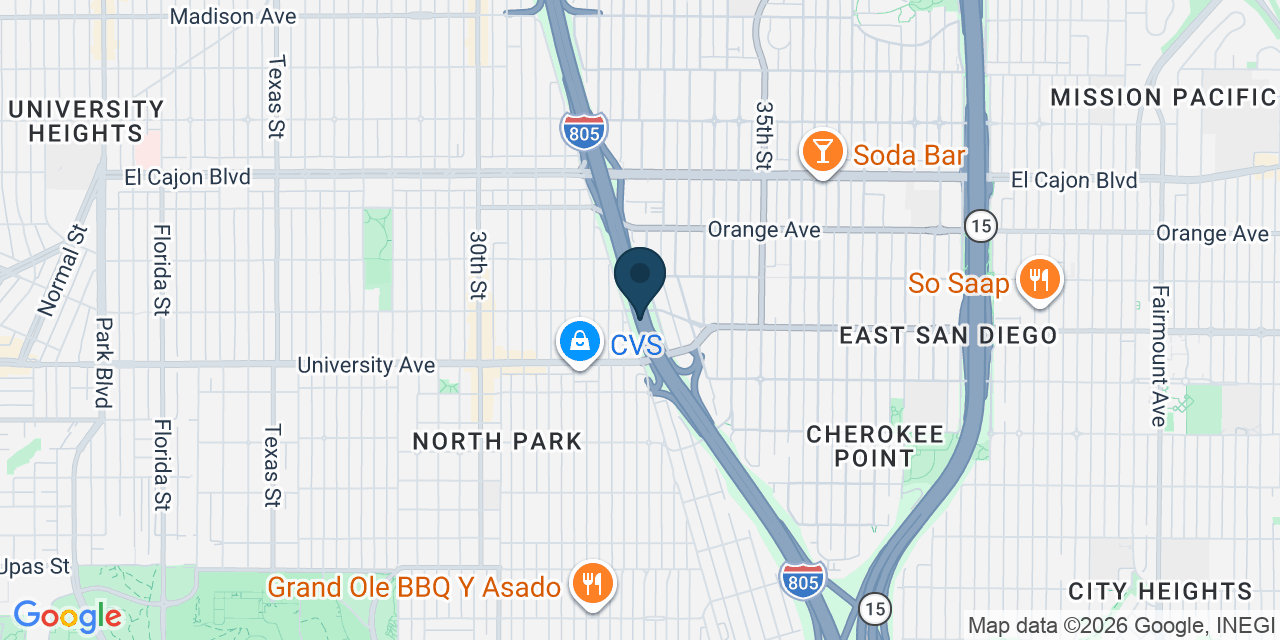 Map showing San Diego, San Diego County, CA