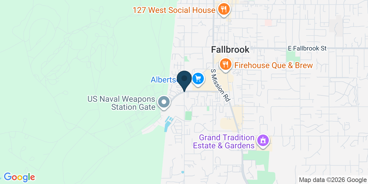 Map showing Fallbrook, San Diego County, CA