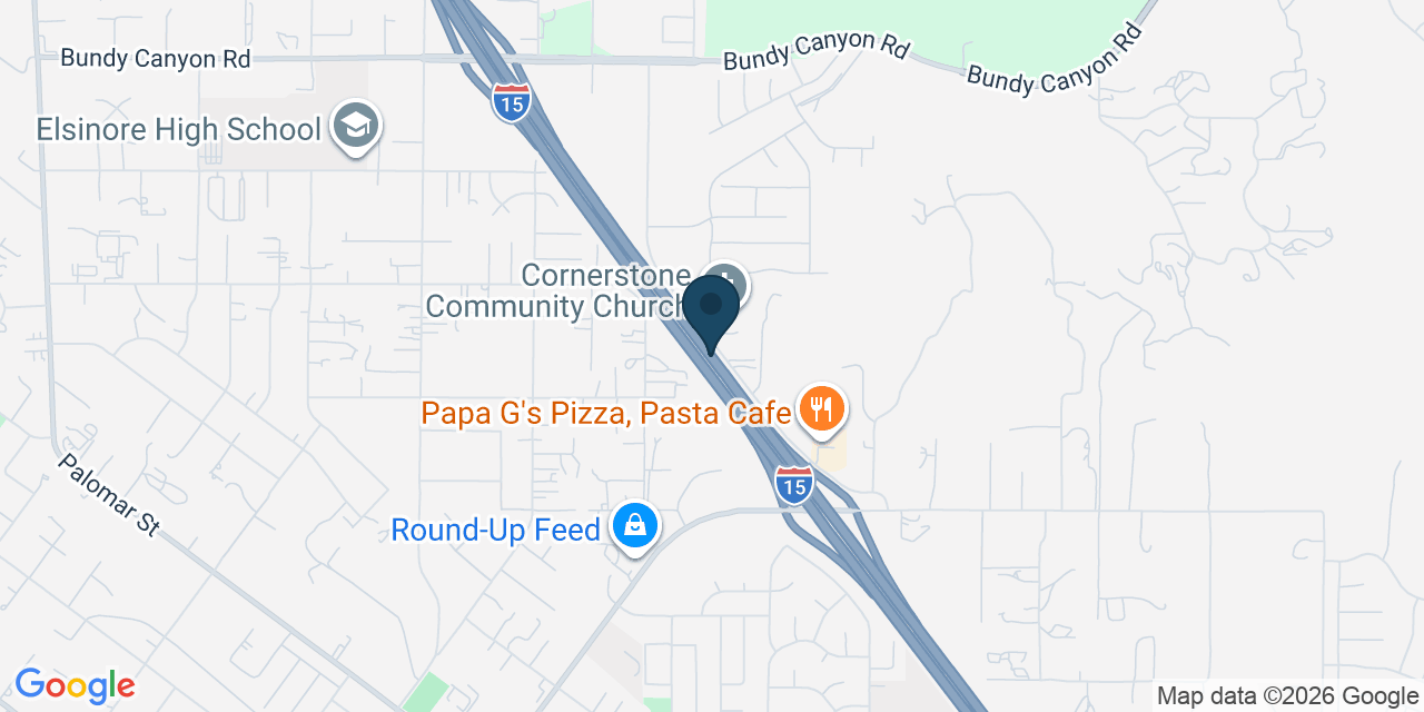 Map showing Wildomar, Riverside County, CA