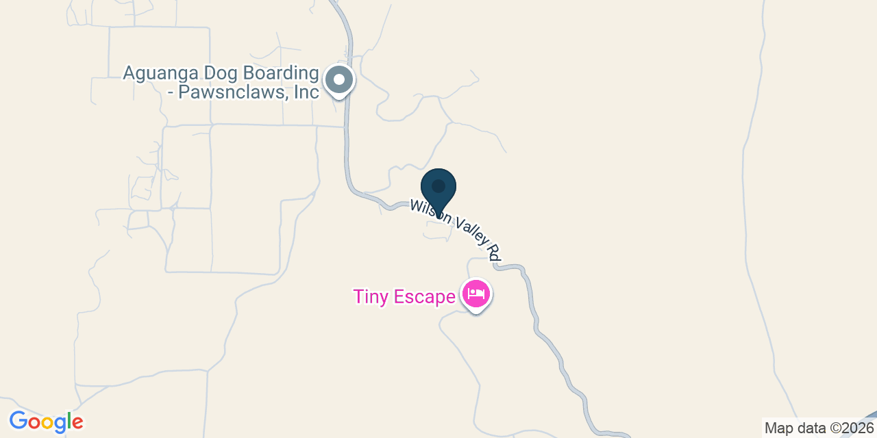 Map showing Aguanga, Riverside County, CA