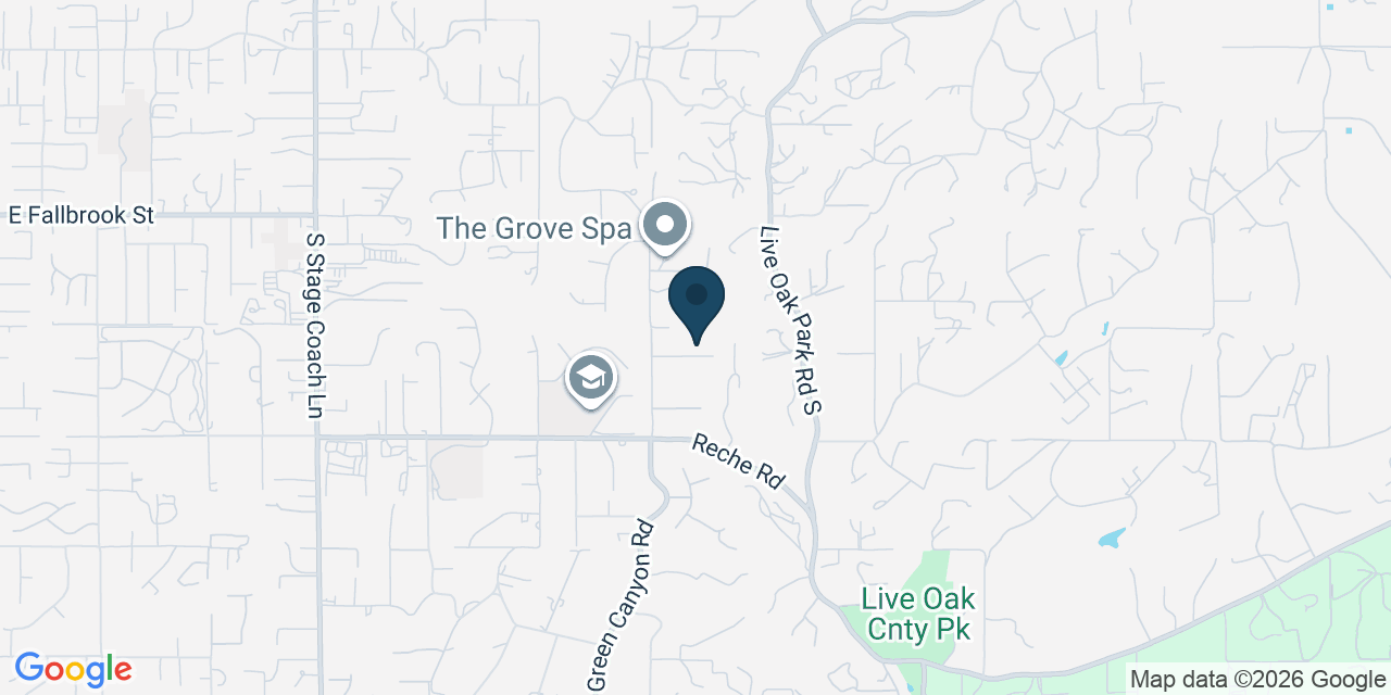 Map showing Fallbrook, San Diego County, CA