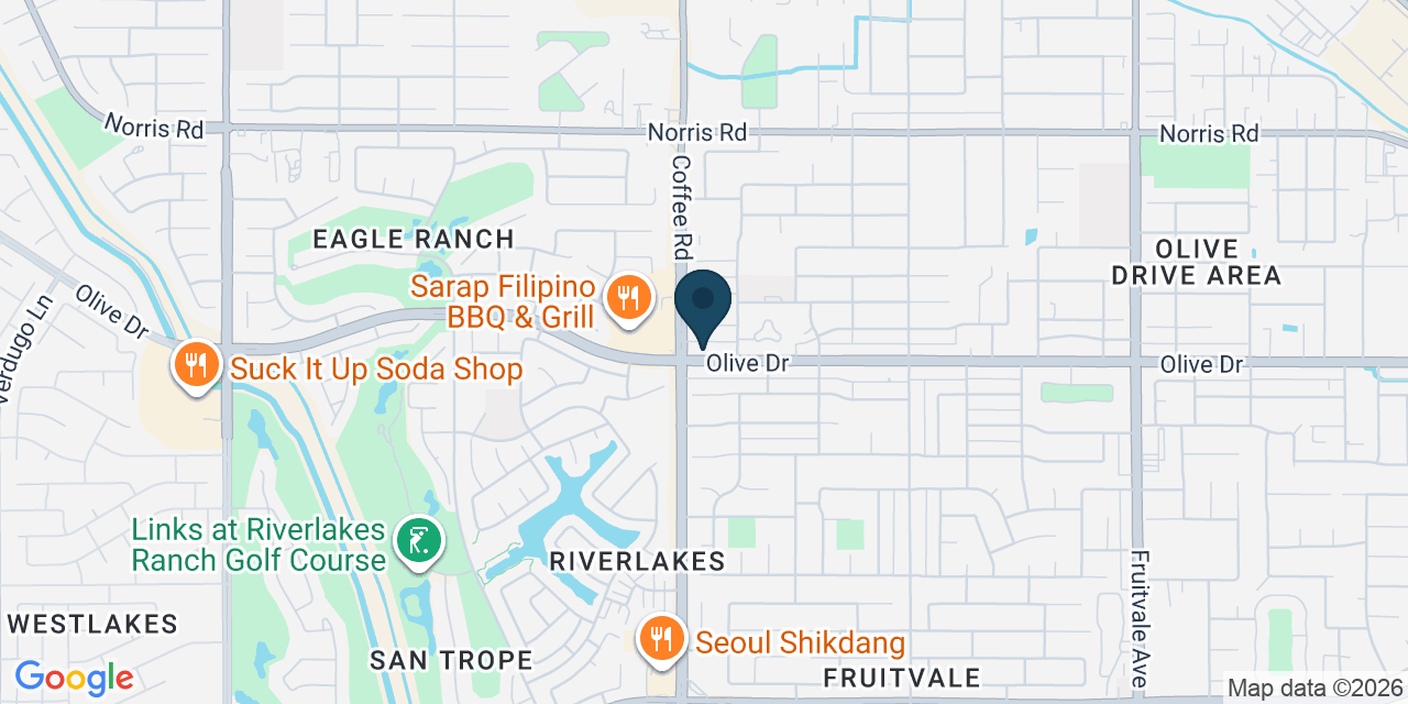 Map showing Bakersfield, Kern County, CA