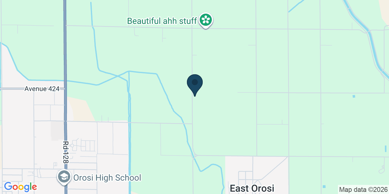 Map showing Orosi, Tulare County, CA
