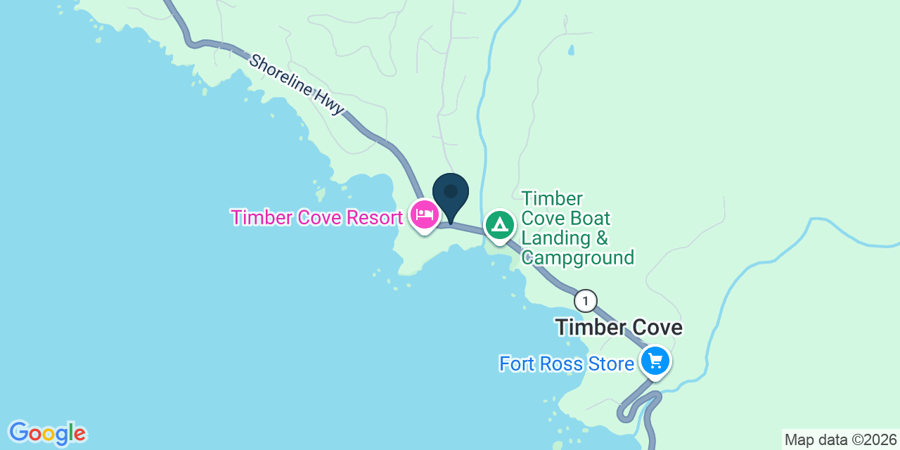 Map showing Timber Cove, Sonoma County, CA