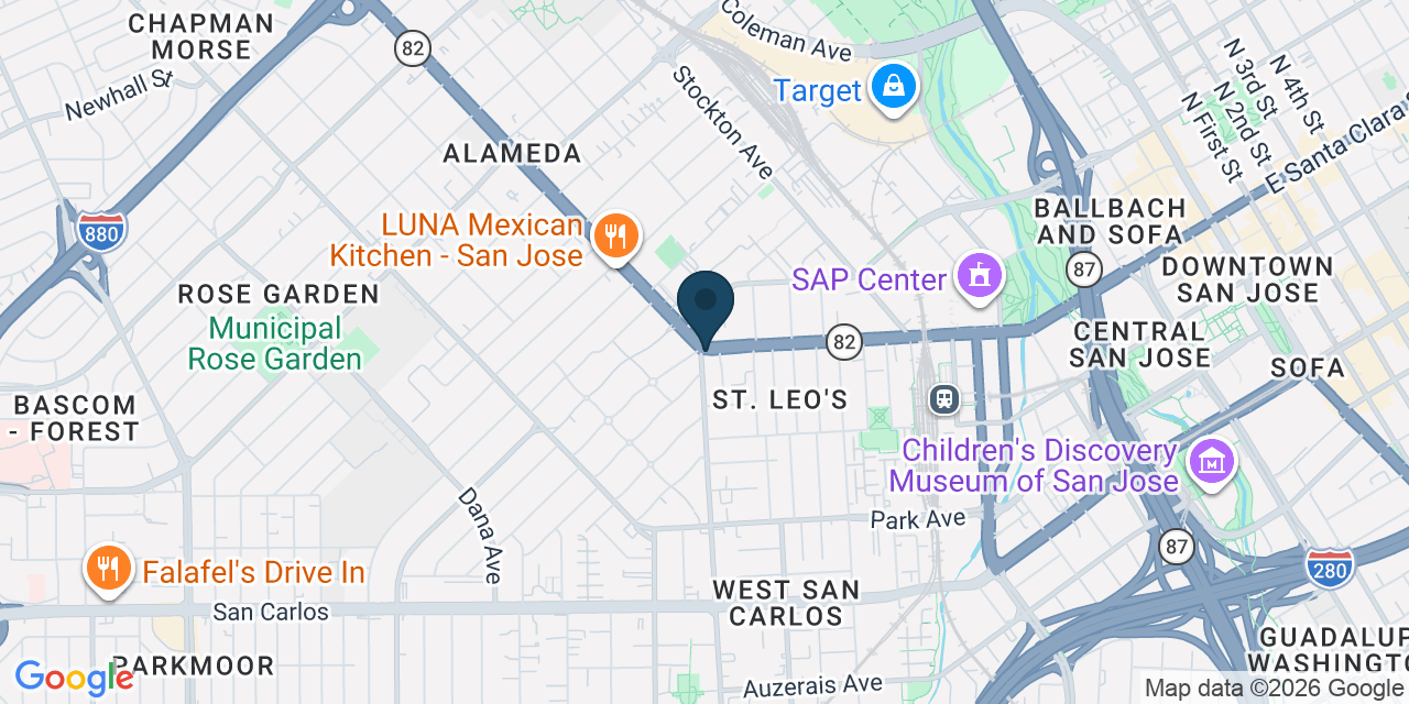 Map showing San Jose, Santa Clara County, CA