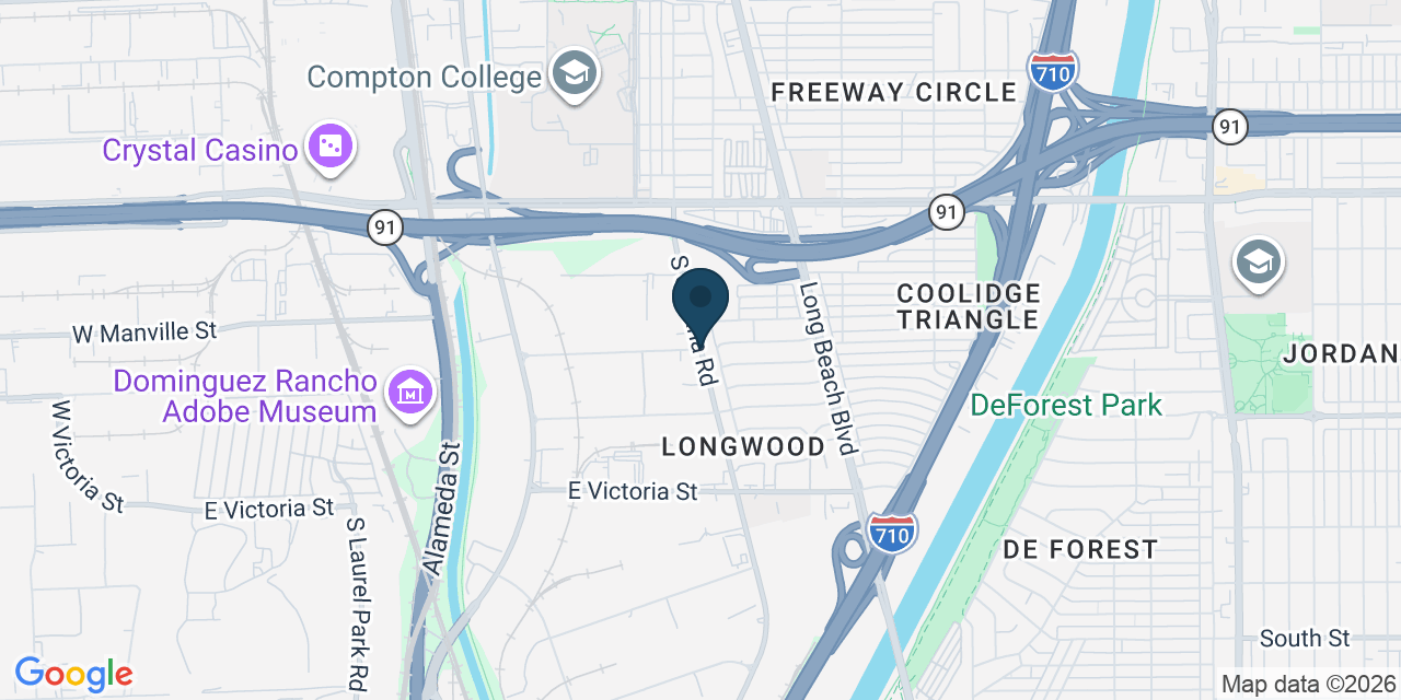 Map showing North Long Beach, Los Angeles County, CA