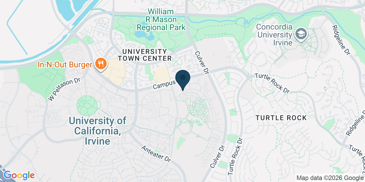 Map showing Irvine, Orange County, CA