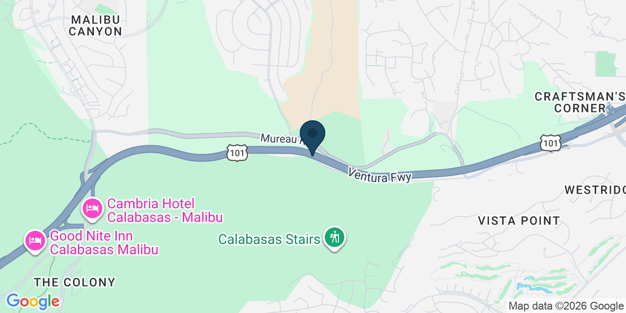Map showing Calabasas, Los Angeles County, CA