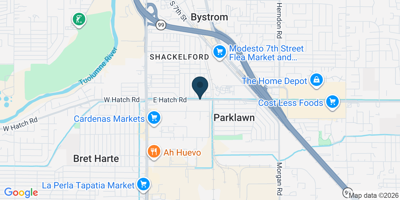 Map showing Modesto, Stanislaus County, CA