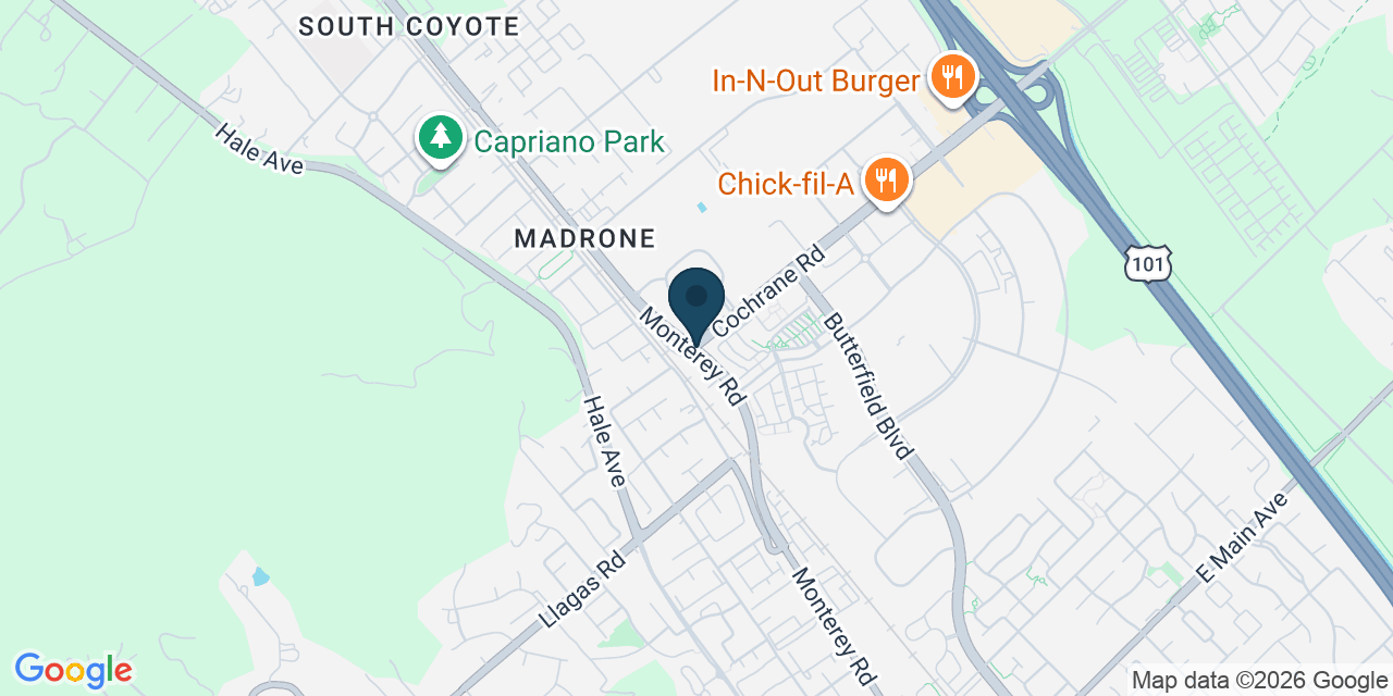 Map showing Morgan Hill, Santa Clara County, CA
