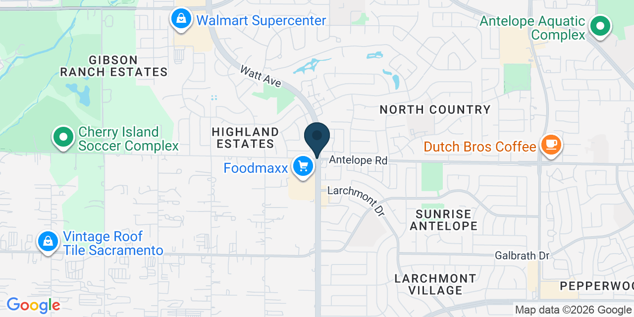 Map showing Antelope, Sacramento County, CA