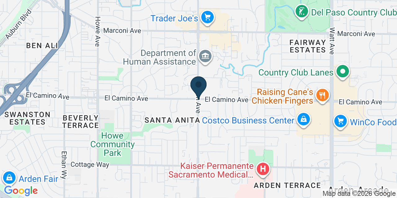 Map showing Arden-Arcade, Sacramento County, CA