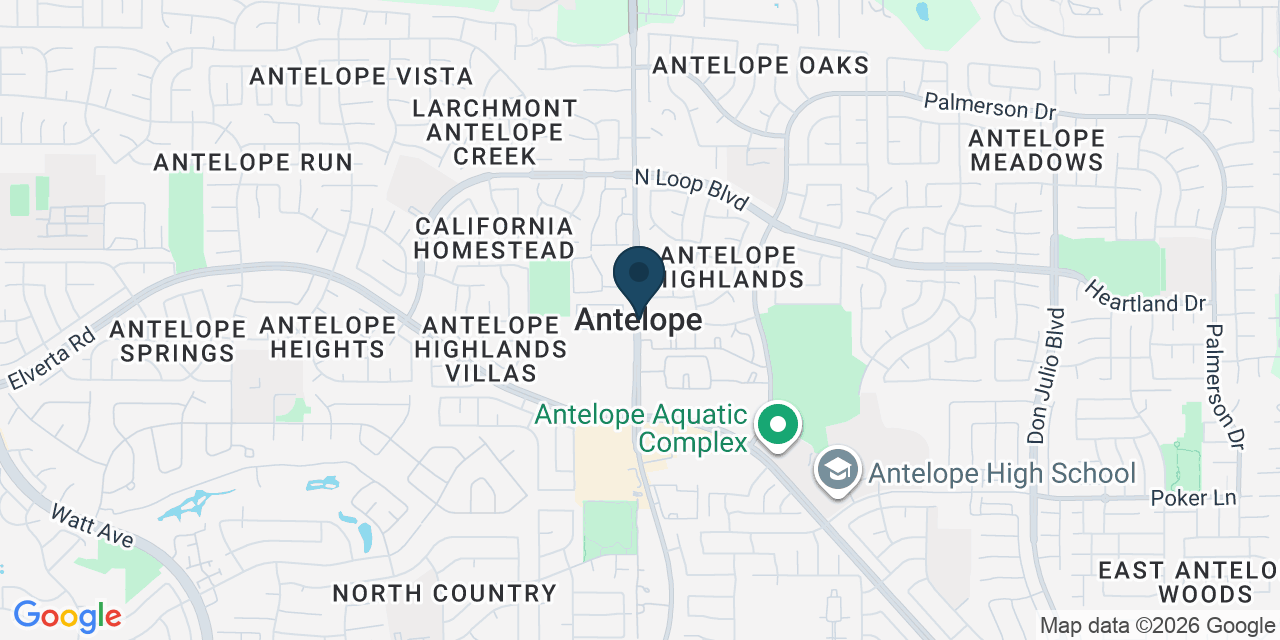 Map showing Antelope, Sacramento County, CA