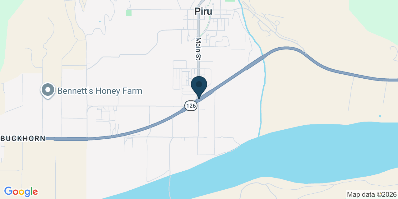 Map showing Piru, Ventura County, CA