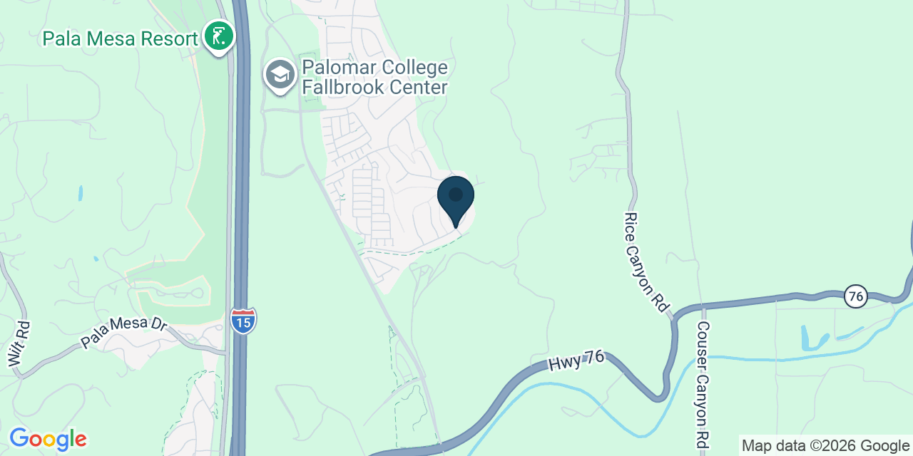 Map showing San Diego County, CA