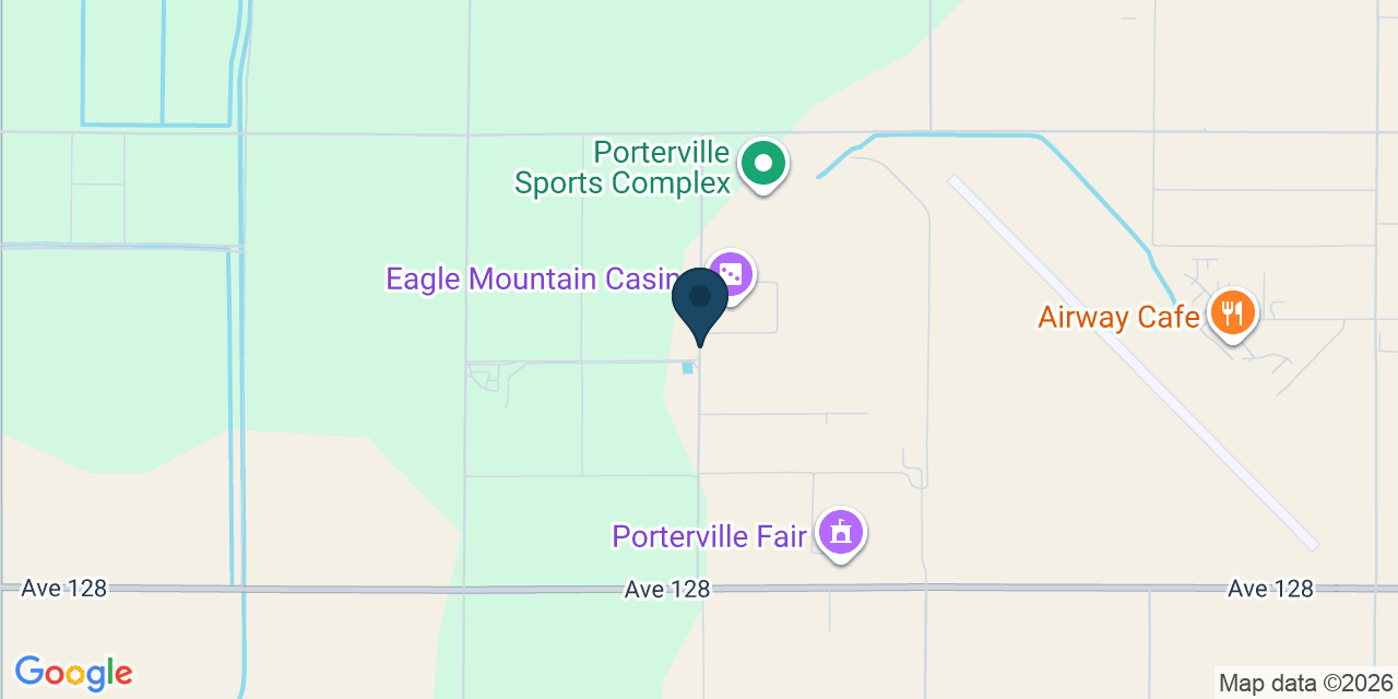 Map showing Porterville, Tulare County, CA