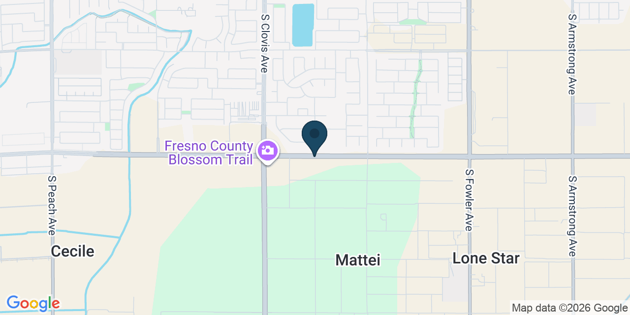 Map showing Fresno County, CA