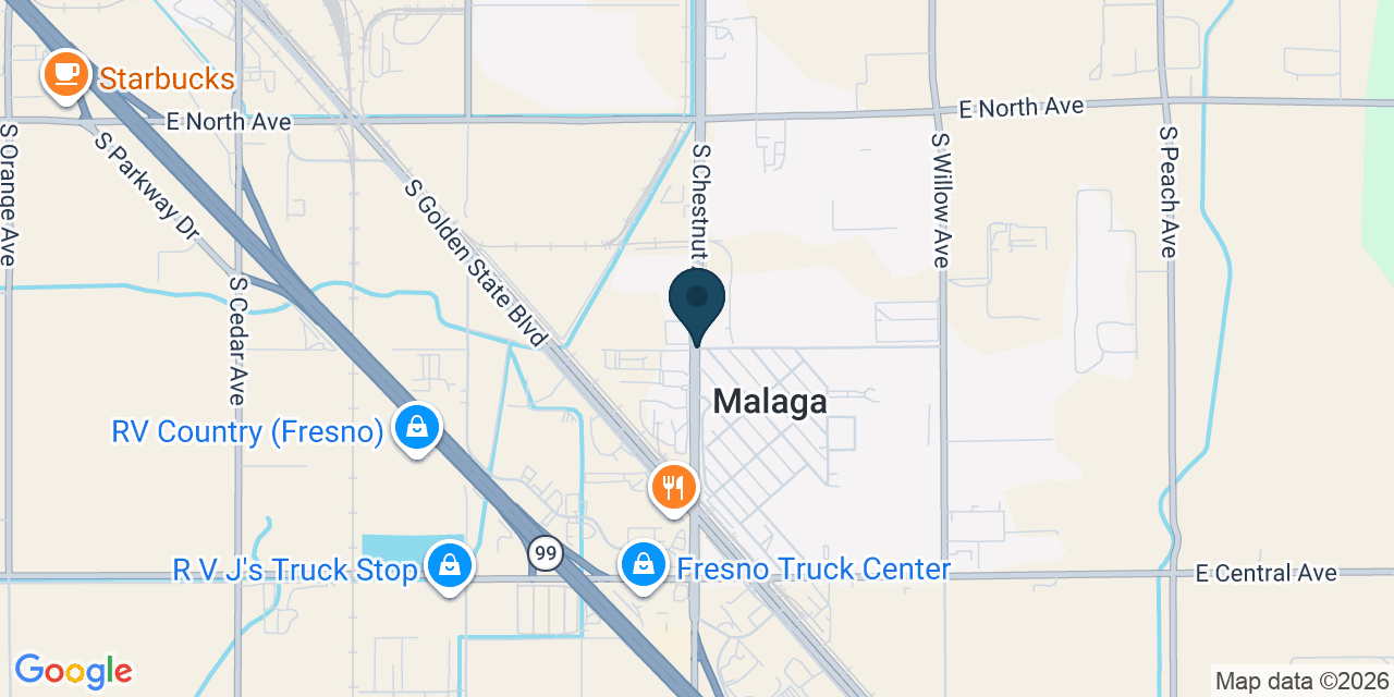 Map showing Fresno County, CA