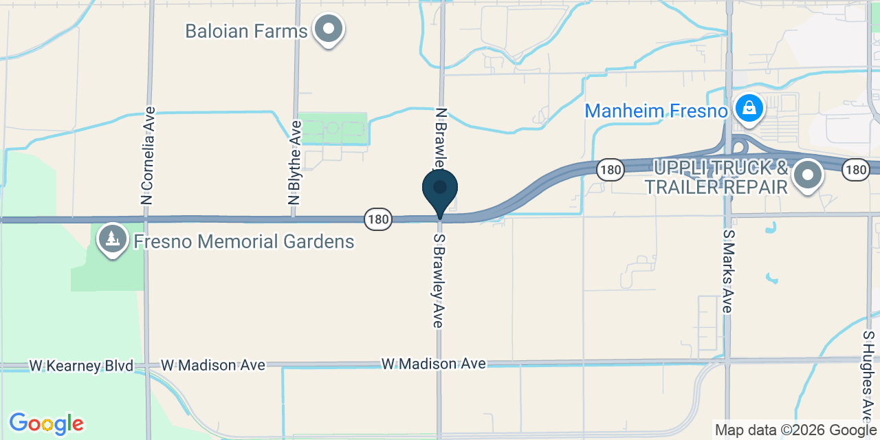 Map showing Fresno County, CA