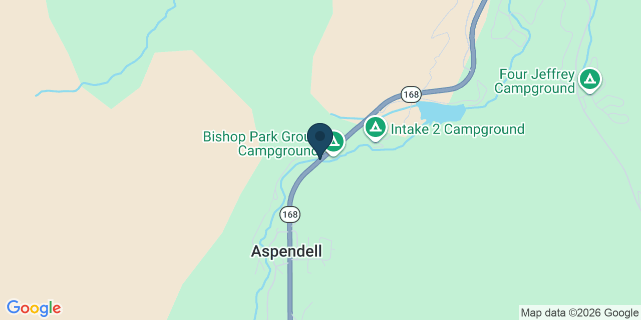 Map showing Bishop, Inyo County, CA