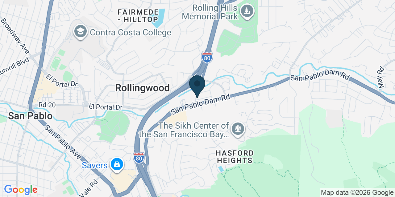 Map showing El Sobrante, Contra Costa County, CA