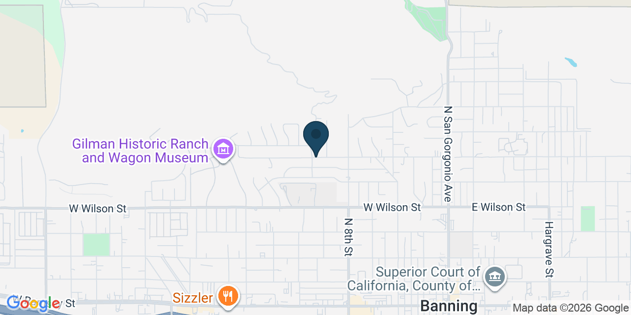 Map showing Banning, Riverside County, CA