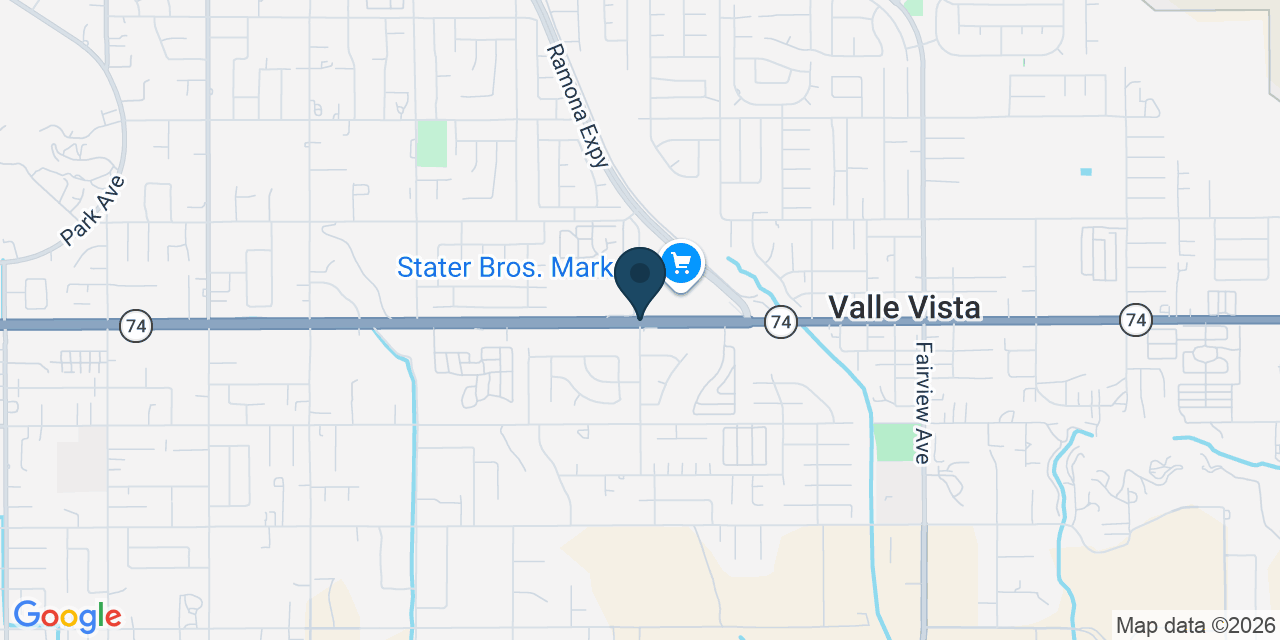 Map showing Valle Vista, Riverside County, CA