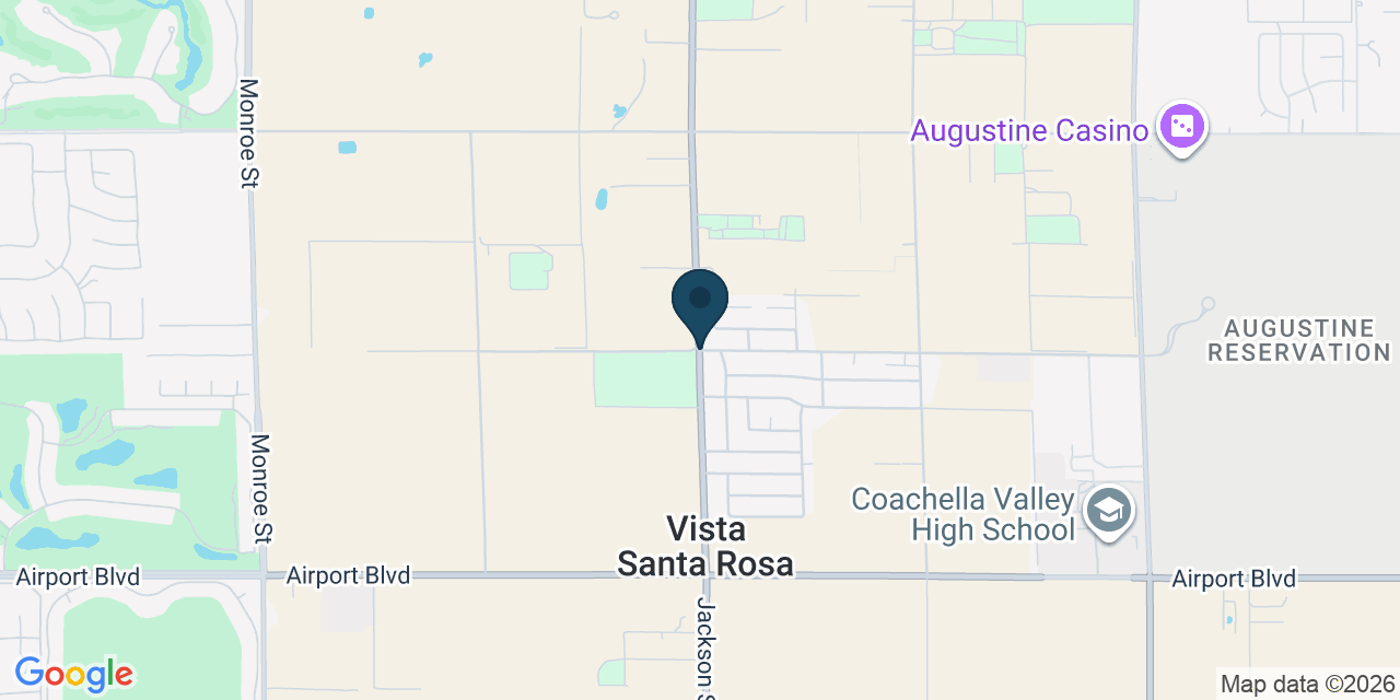 Map showing Vista Santa Rosa, Riverside County, CA