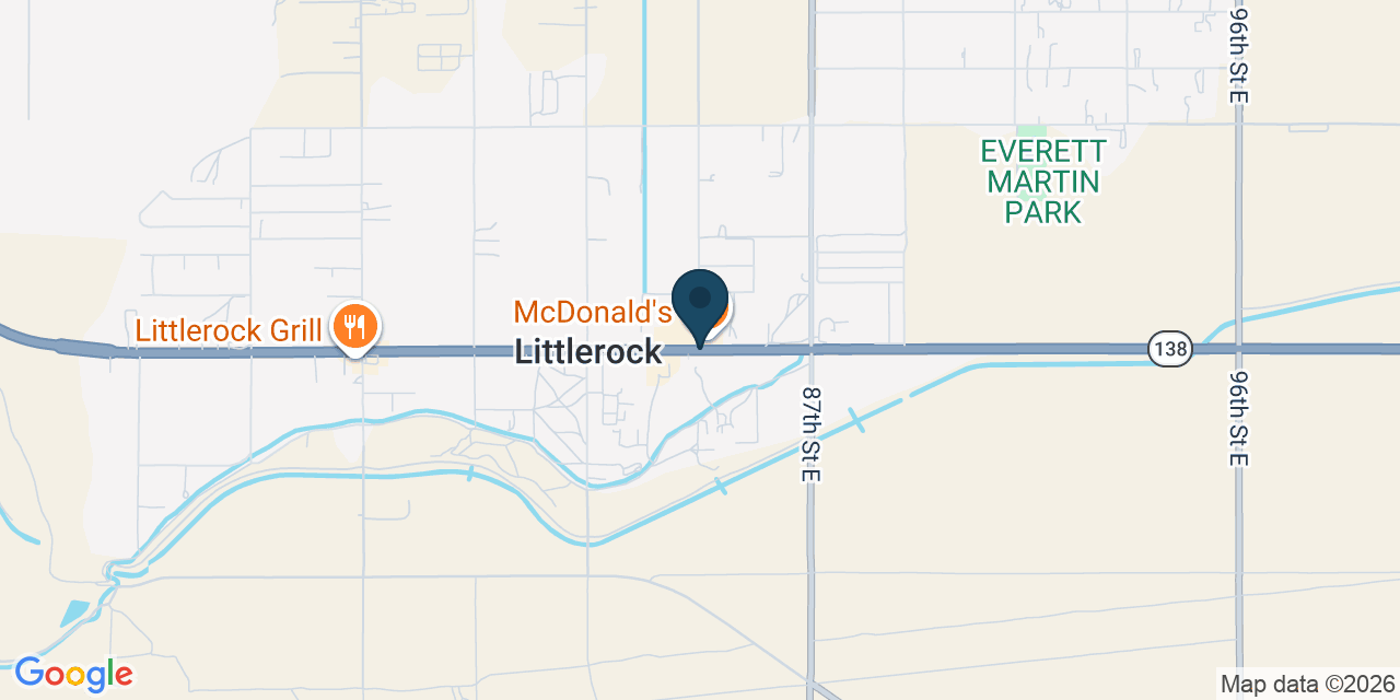 Map showing Littlerock, Los Angeles County, CA