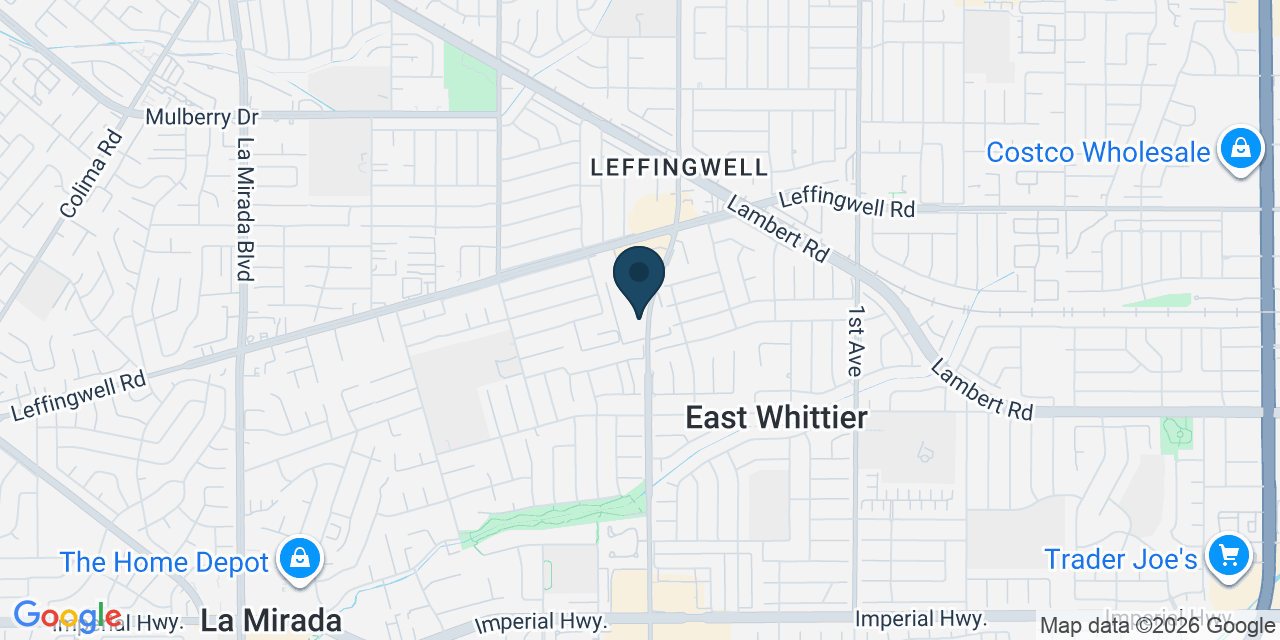 Map showing Whittier, Los Angeles County, CA