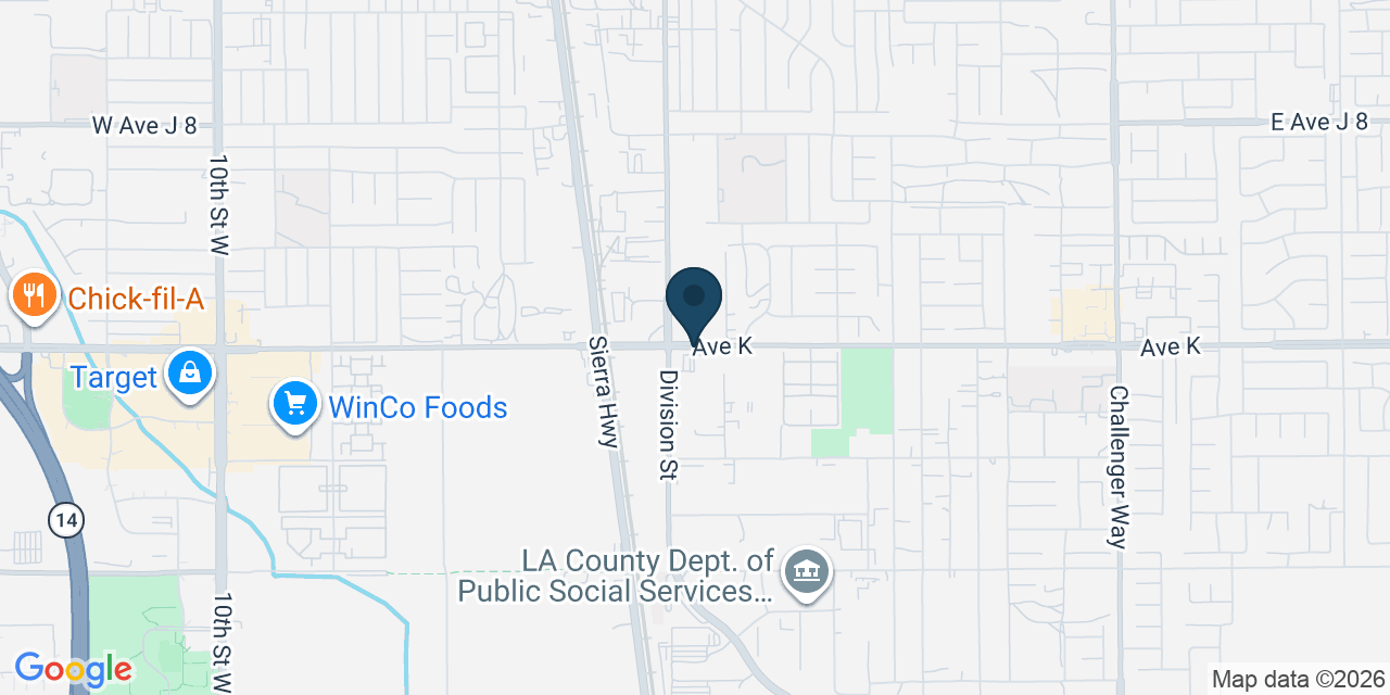 Map showing Los Angeles County, CA