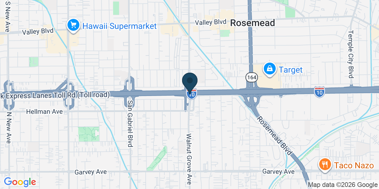 Map showing Los Angeles County, CA