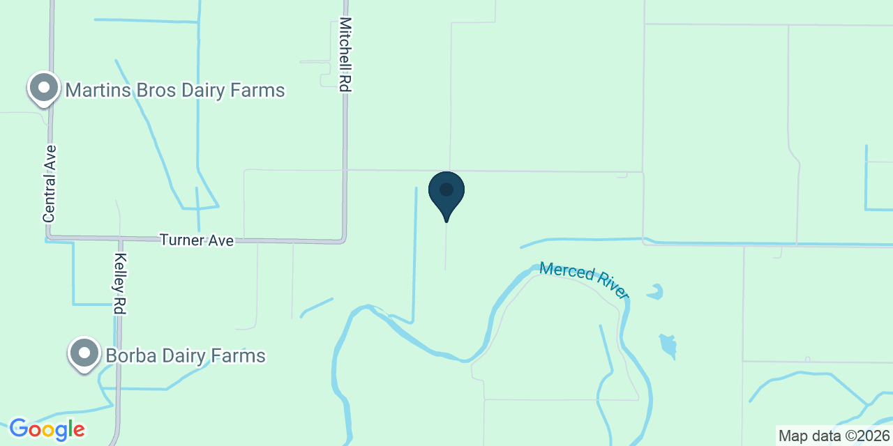 Map showing Merced County, CA