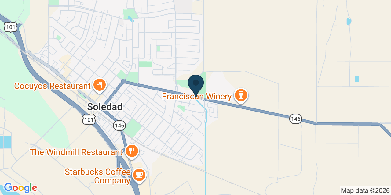 Map showing Soledad, Monterey County, CA