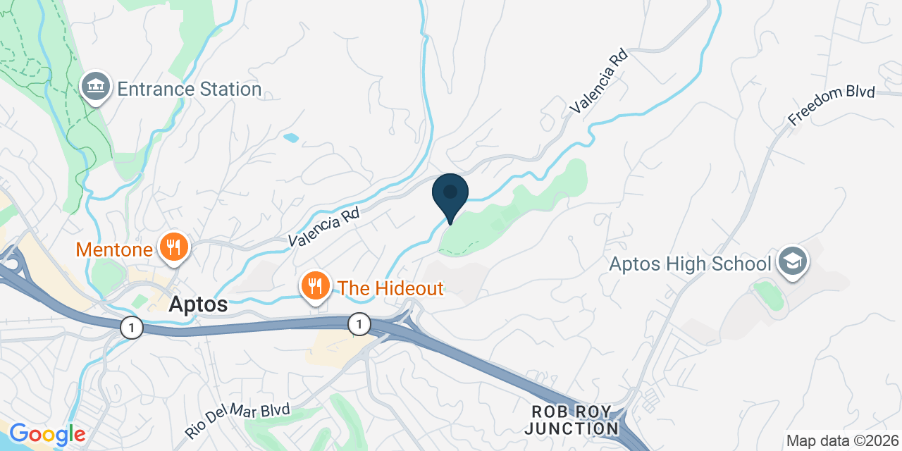 Map showing Aptos, Santa Cruz County, CA