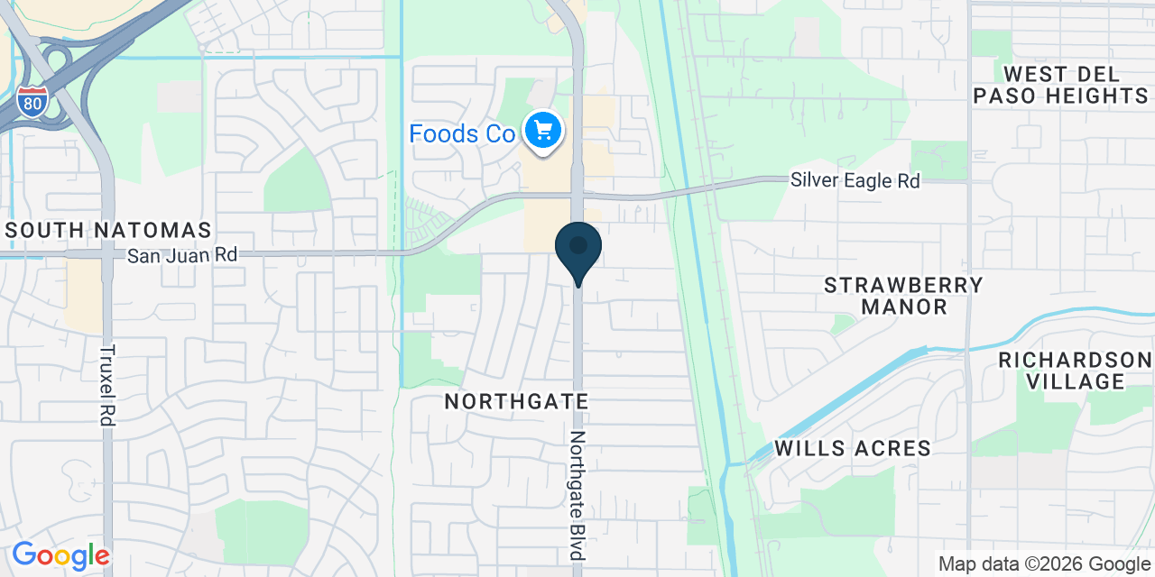Map showing North Sacramento, Sacramento County, CA