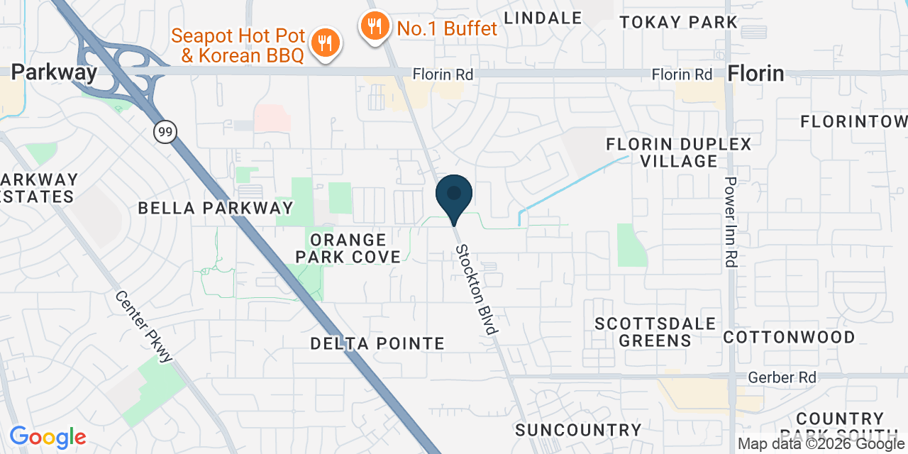 Map showing Florin, Sacramento County, CA