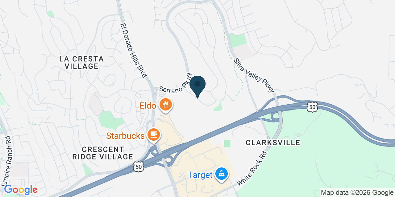 Map showing El Dorado Hills, El Dorado County, CA