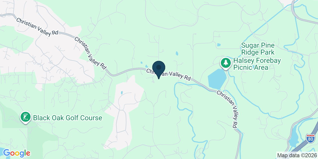Map showing Auburn, Placer County, CA