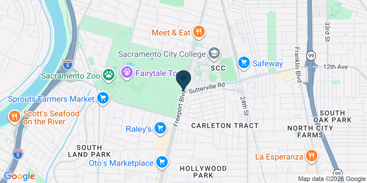 Map showing Sacramento, Sacramento County, CA